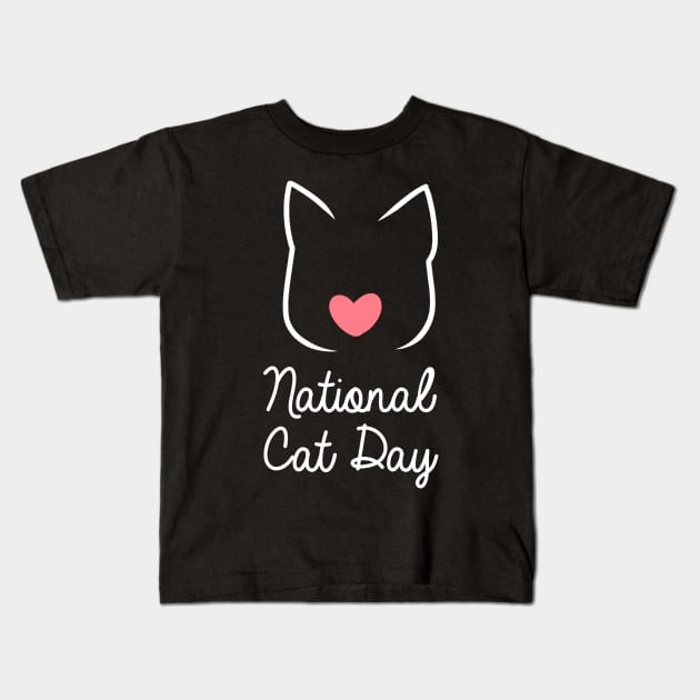 national cat day Kids T-Shirt by alaadin